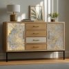 Papier decoupage morwowy FPA1010, Seria Inspired by Klimt, zloto, dekoracyjne wzory, kamienie szlachetne, mozaiki, motywy secesyjne * Mulberry decoupage paper FPA1010, gold, decorative patterns, gemstones, mosaics, Art Nouveau motifs *Papel de decoupage M